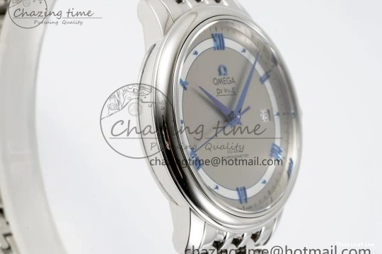 0506 FlexibleFit De Ville SS TWF 1:1 Best Edition Gray Dial Blue Markers on SS Bracelet MIYOTA 7843